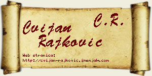 Cvijan Rajković vizit kartica